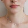 (Silver 925) Crystal Flower Necklace NZ2401