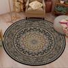 Bohemian Round Living Room Carpet Retro Decoration Bedroom Easy Cleaning Non-slip Rug Lounge Coffee Tables Washable Floor Mat