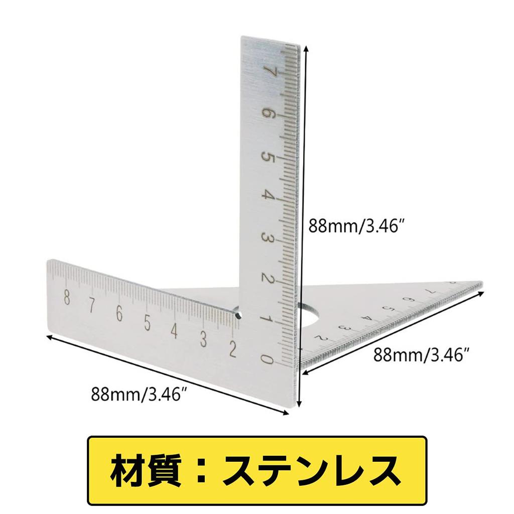 dodtazz Stainless Steel Woodworking Scribing Gauge DIY Tool, Triangle Ruler, Right Angle, L-Shaped, Straight Line, Parallel Line (1)