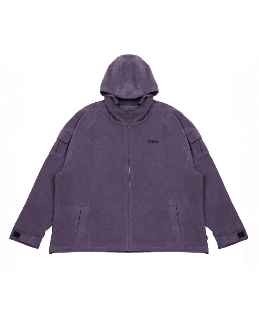Arcane Funk Corduroy Hooded Jacket Purple