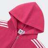 Adidas Originals Premium Zip-Up Knit Cropped Hoodie Women Tops Magenta JI7063