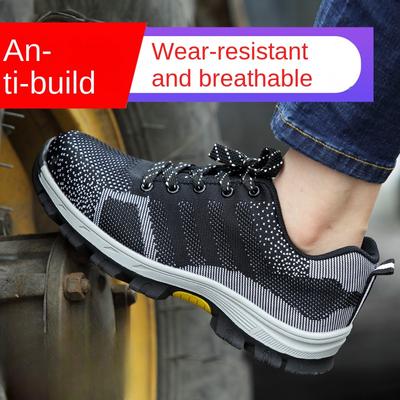 Fashion Labor Insurance Shoes Men, Wear-resistant and Anti-smashing Safety Protective Shoes Men's Low-top Protective Shoes