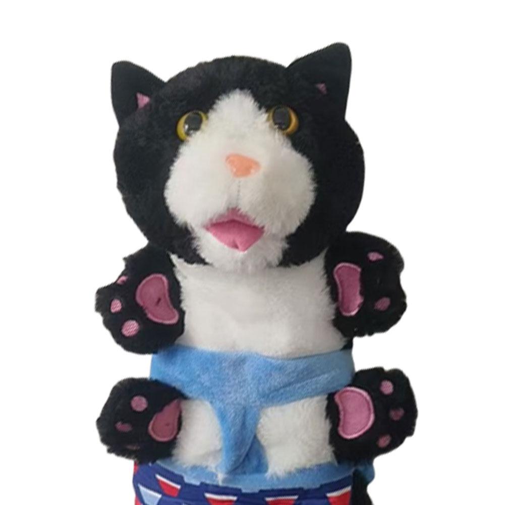 Katzenhandpuppe Wrestler Handhandschuh Interaktives Spiel Katzenspielzeug Plüschkatze Wrestle Spielzeug Wrestlinghandschuh Robuste Polsterung Tierspielzeug