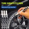 DIY Auto-Reifen Graffiti Stift, Weißer Permanentmarker für Reifenflankenkunst, Individueller Auto-Dekorations-Farbstift (Ölbasis, Wasserdicht)