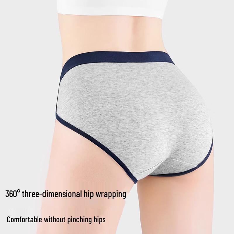 FitonTon Girls' Bear Print Cotton Antibacterial Briefs 3-Pack