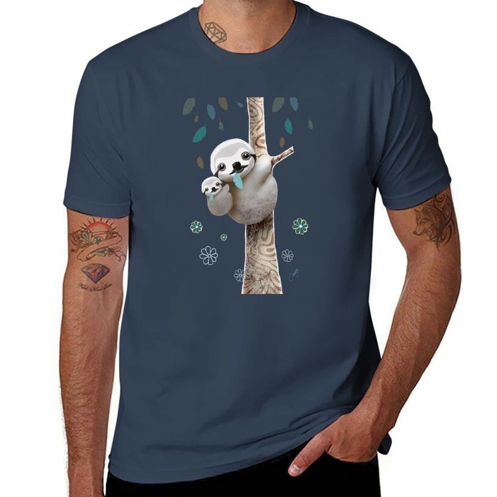 Baby Sloth Daylight Tshirt Basic Simple Design Short Sleeve Shirt