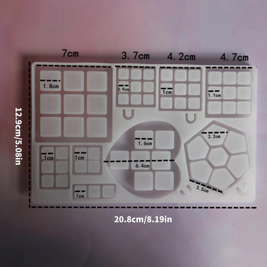 Miniatur Gitterform für winzige Lebensmittel-Bastelarbeiten Lebensmittelgeeignete Silikon-Tablettform Einfach zu verwenden DIY Mini Ausstellungsständer Zubehör