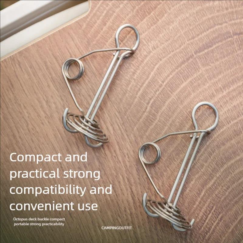 5/10pcs Spring Tent Pegs, Heavy Duty for Camping & Awning, Outdoor Shelter, Canopy, Hiking Accessories, Durable, Easy To Install