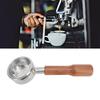 58mm Portafilter Bottomless 2 Ears Detachable   Wood and Stainless Steel Coffee Machine Bottomless Filter for  