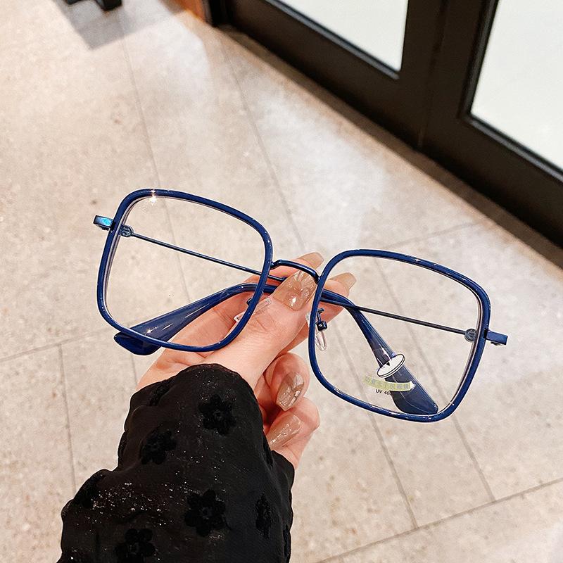 

Luxury Brand Nude Pink Myopia Glasses Women Oversized Square Eyeglasses Sunglasses Frame Blue Light Glasses 0 to -600 Diopters No Diopter 0