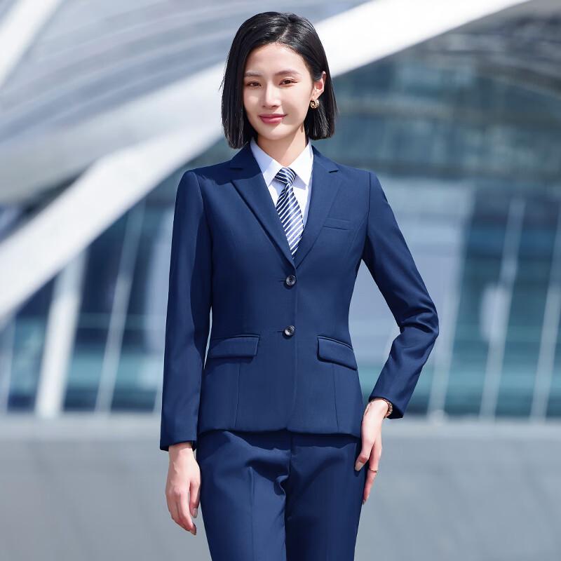 Women's Professional Double-Breasted Long Sleeve Suit Set