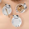 Creative Cute White Bear Shape Bread Small Plate Household Snacks Snack Plate Hot Pot Dipping Seasoning Side Dish Plate