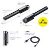 Sanwa Direct 800-LED068 Rechargeable LED Penlight with Magnetic Clip, Waterproof IP54, Max 300 Lumens, Work Light