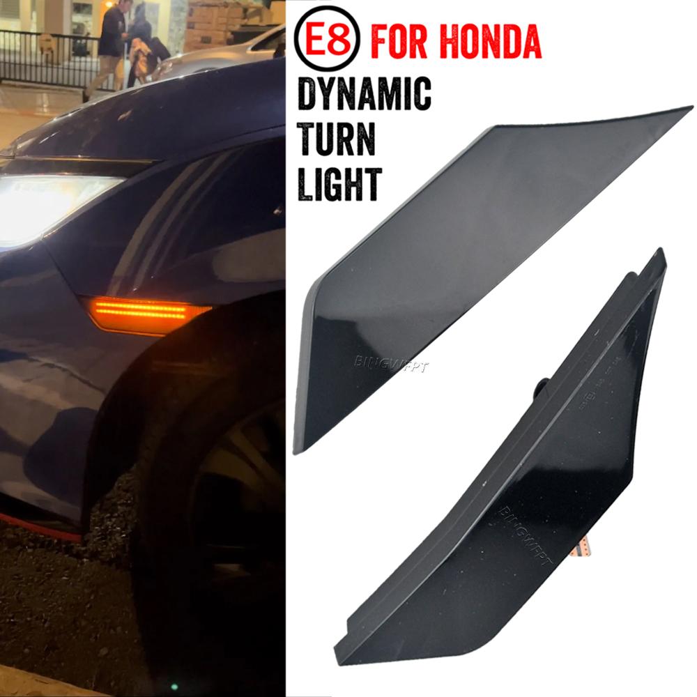 2Pcs Smoked Lens LED Side Marker Car Lights For Honda Civic 2016 2017 2018  34300-TET-H01 Auto Reflector Turn Signal Lights