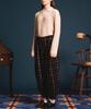 Soipeuyukaen Check Pattern Easy Baggy Elastic Jogger Pants