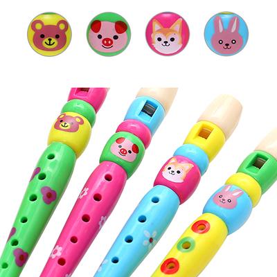 1 Pieza Juguetes para Niños Dibujos Animados Flauta Corta Sonido Niño Instrumento de Viento Tipo 6 Agujeros Flauta Dulce Flauta de Madera