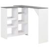 Day and Night - Day and Night Bar Table with White Mobile Shelf 138x39x110 Cm