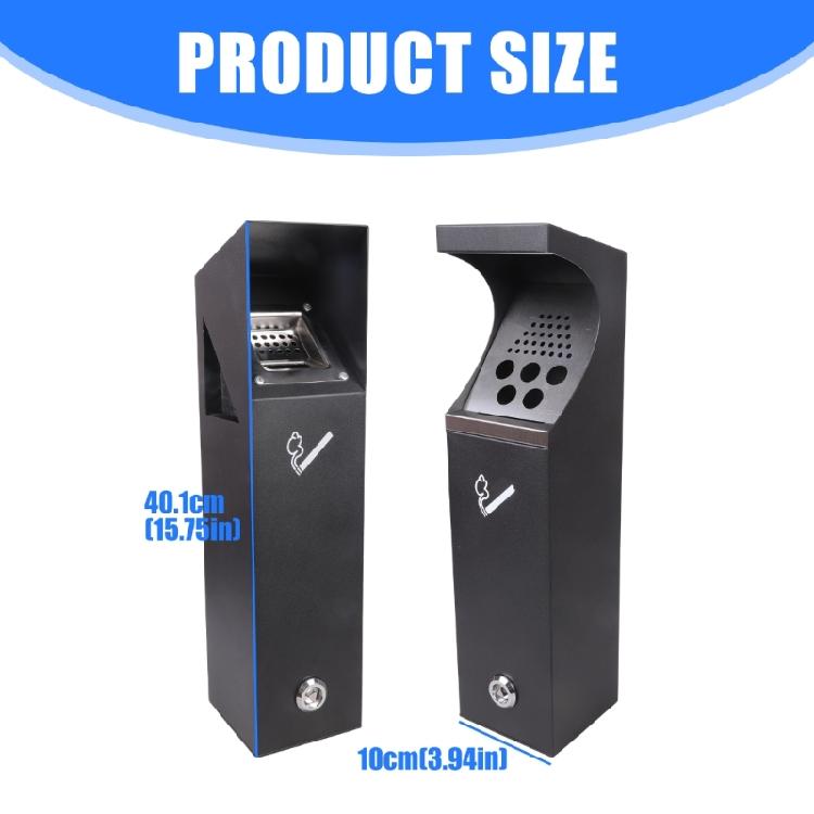 Durable Outdoor Mounted Trash Bin Weatherproof Bottom Opening Allows Fast Cleaning Includes Screws Simple Assembly