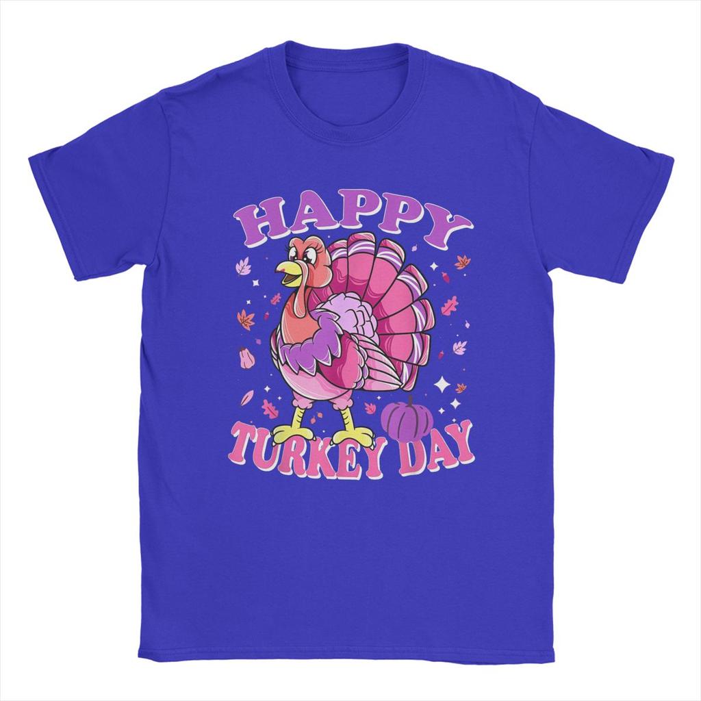 Men's Thanksgiving Female Turkey Happy Turkey Day T Shirt Cotton Clothing Awesome Short Sleeve Crewneck Tees Summer T-Shirt