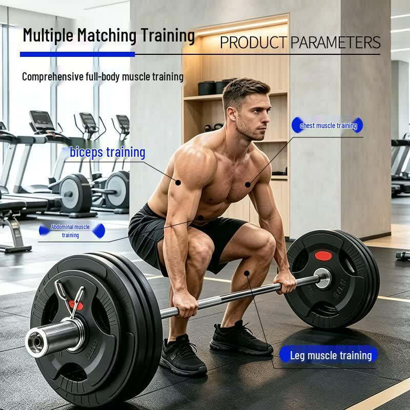 Hansheng Olympic Rubber-Coated Barbell Plates & Sets