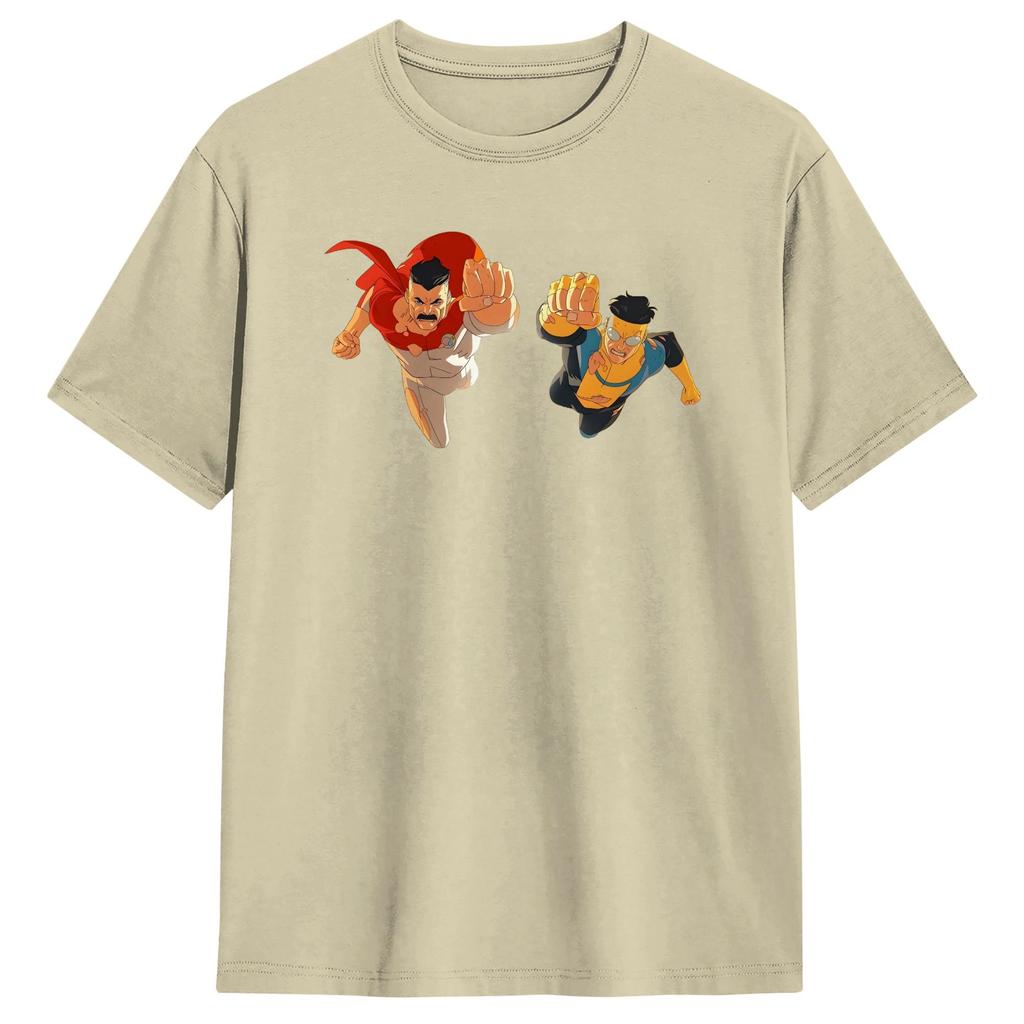 Anime Invincibles 100 Cotton T Shirt For Unisex Summer Vintage T Shirts O Neck Harajuku Tees Big Size Pattern Tops