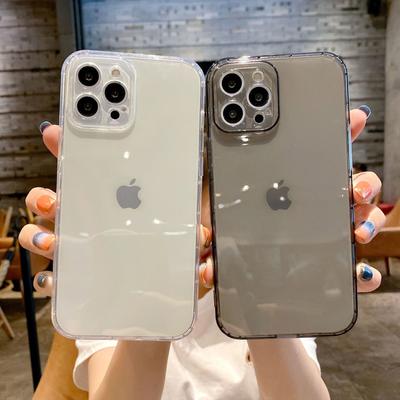 Custodia in silicone trasparente per iPhone 16 15 14 13 12 11 Pro Max 6s 7 8 Plus X XR XS Max SE 2020 Custodia protettiva per fotocamera alla moda Cover posteriore