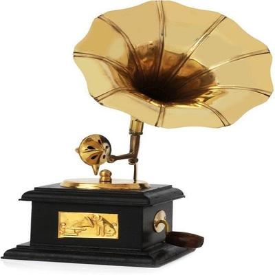 Mosiężny element ekspozycyjny do gramofonu, 17 cm, złoty, 1 sztuka