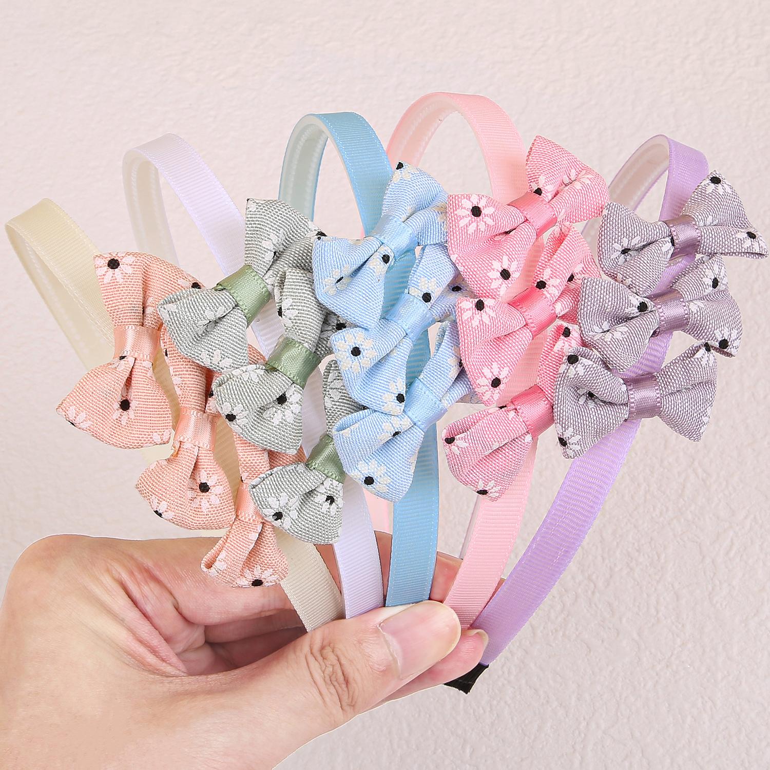 

5/10PCS Flower Hair Bows Headbands Little Girls Headbands Baby Girls Hairbands Plastic Hairhoop Kids Hair Accessories