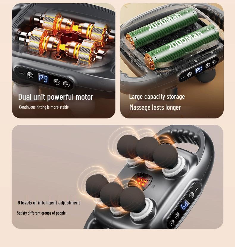 Electric Muscle Massage Gun with 6 Heads for Full Body Pain Relief