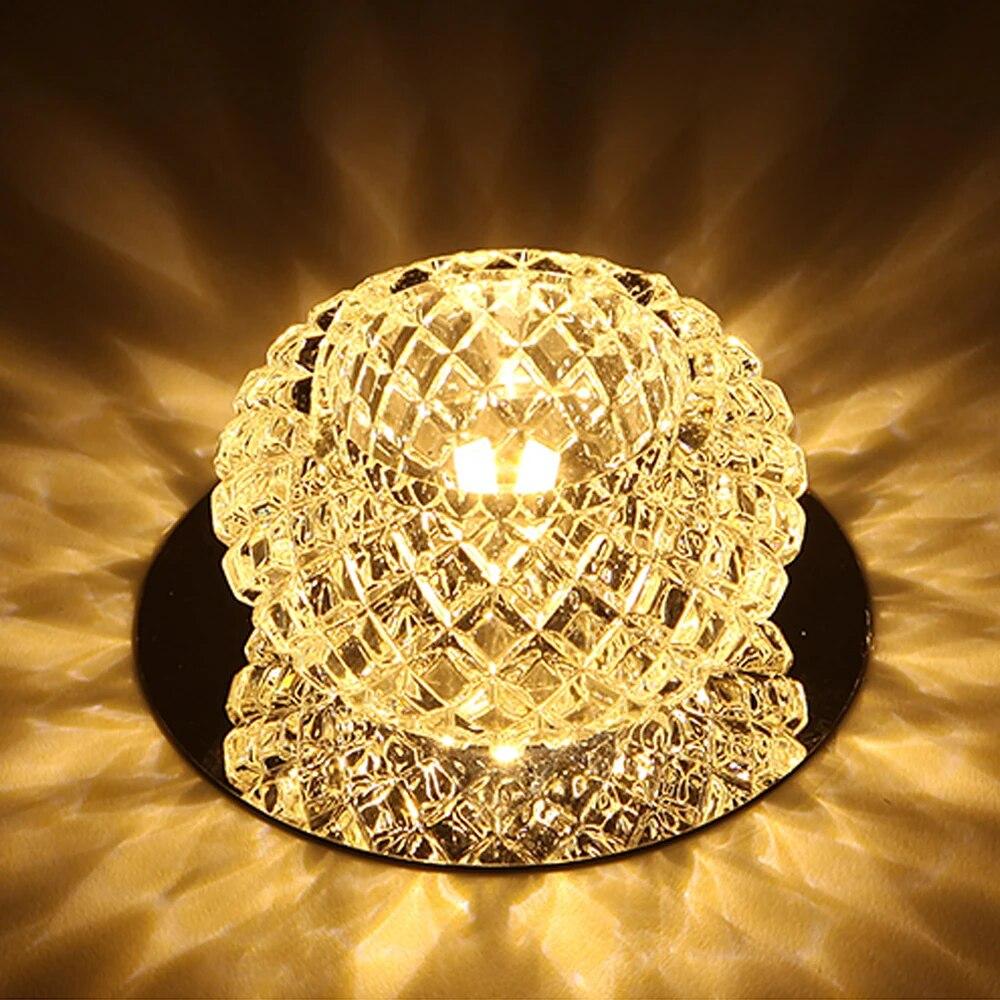 

Современные прожекторы 5 Вт, люстра, светодиодный хрустальный потолочный светильник, внутреннее освещение Exposed теплый белый