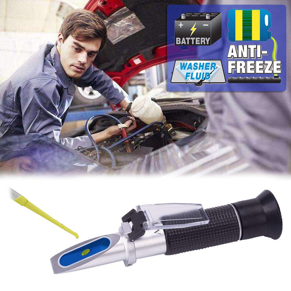 Antifreeze Coolant Refractometer for Automobile Antifreeze System Diesel Exhaust Fluid Battery Acid and Windshield Washer Fluid