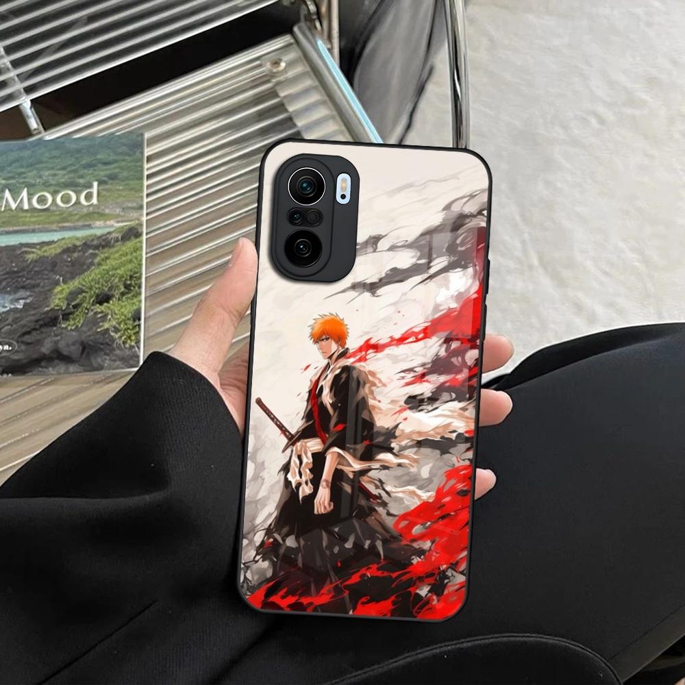 Japan B-Bleachs K-Kurosaki Ichigo Phone Case for Xiaomi Redmi Note 14 13 12 11 Ultra Pro Lite 5G toughened glass Cover