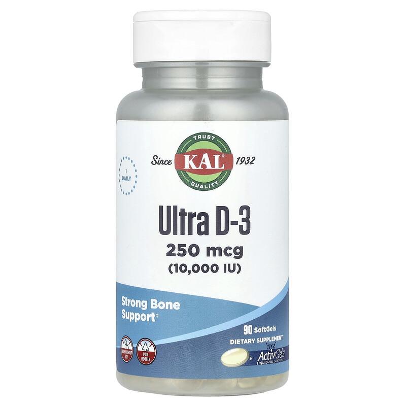 Ultra D-3, 250 Mcg (10,000 IU), 90 Softgels