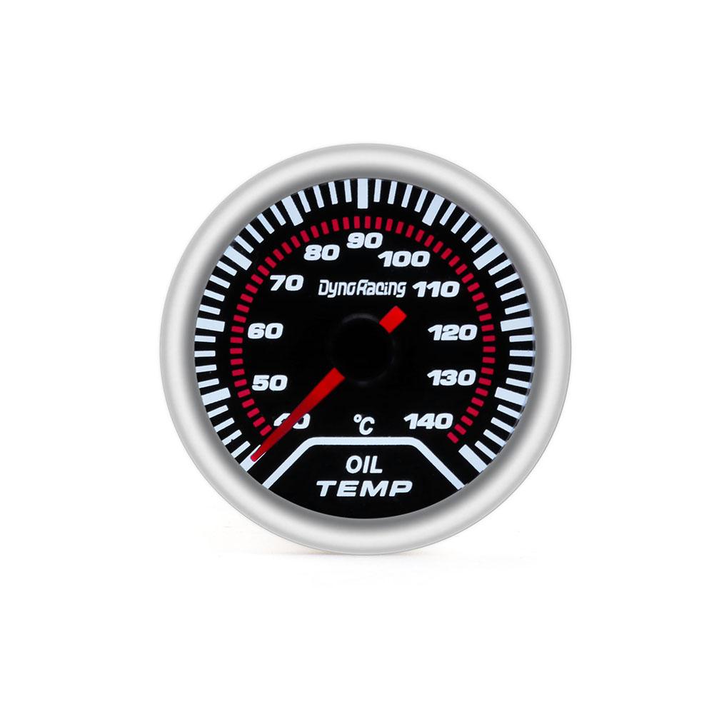 Dynoracing Oil Temp Gauge 2"(52mm) Smoke Len 40-140 C Degree Pointer Oil Temp Gauge Car Meter with Sensor BX101229