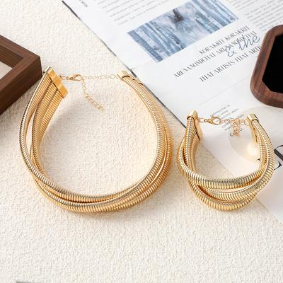 Fashion Collarbone Chain Bracelet Fashion Simple Cold Wind Necklace Bracelet Personality Trendy Cool Snake Chain Collar Bracelet