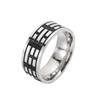 1Pcs Men's and Women's Ethnic Style Simple Retro Stainless Steel Ring