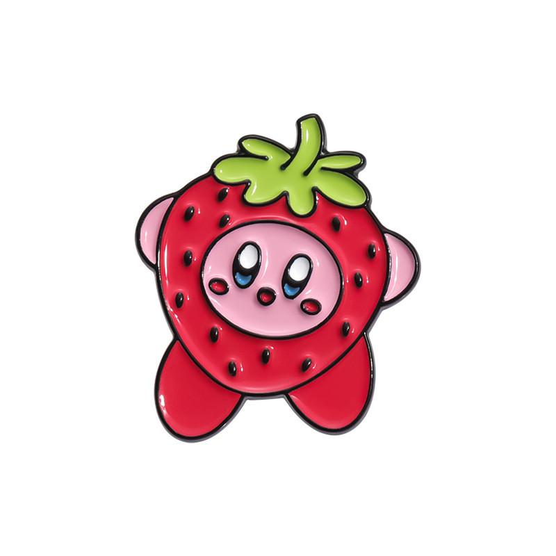 Bee Cartoon Creative Design Metal Badge Unique Kirby Inspired Pin For Collectors