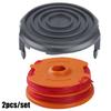 Snap-In Spool and Line Unit with Protective Cap Cover Designed for Ozito LTR-529U and For Worx WG119E Cordless Grass Trimmers