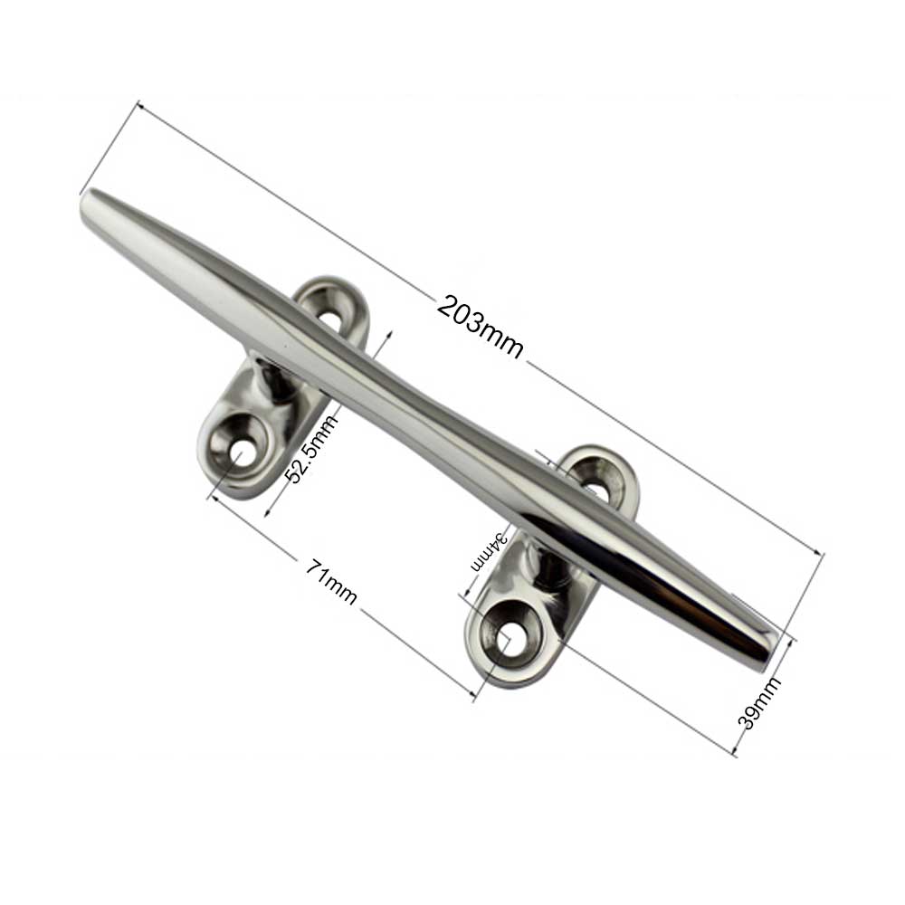 316 Stainless Marine Boat Hollow Open Base Cleat Heavy Duty High Mirror Finish Yacht Rope Hollow Open Base Cleat Bollard Boat