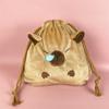 Capybara Adorable Plush Drawstring Bag Large Capacity Cute Storage Pouch
