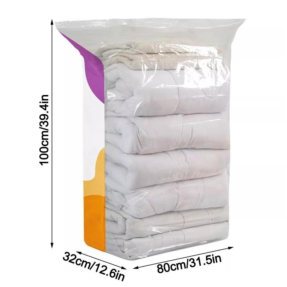 No Pump Vacuum Storage Bags Dust-proof Clothes  Blankets Organizer  Travel Accessories