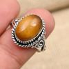 Tiger's Eye Gemstone 925 Sterling Silver Handmade Ring Jewelry Beauteous Gift For Her