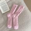 Solid Color Cotton Socks Winter Fleece Socks Sleep Socks Velvet Socks  Women