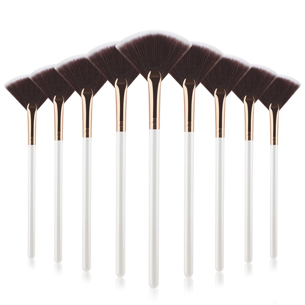 1/3/5/9Pcs Slim Soft Facial Fan Brush,Makeup Cosmetic Multi Use,Mask Brush Makeup Brush Tool Set