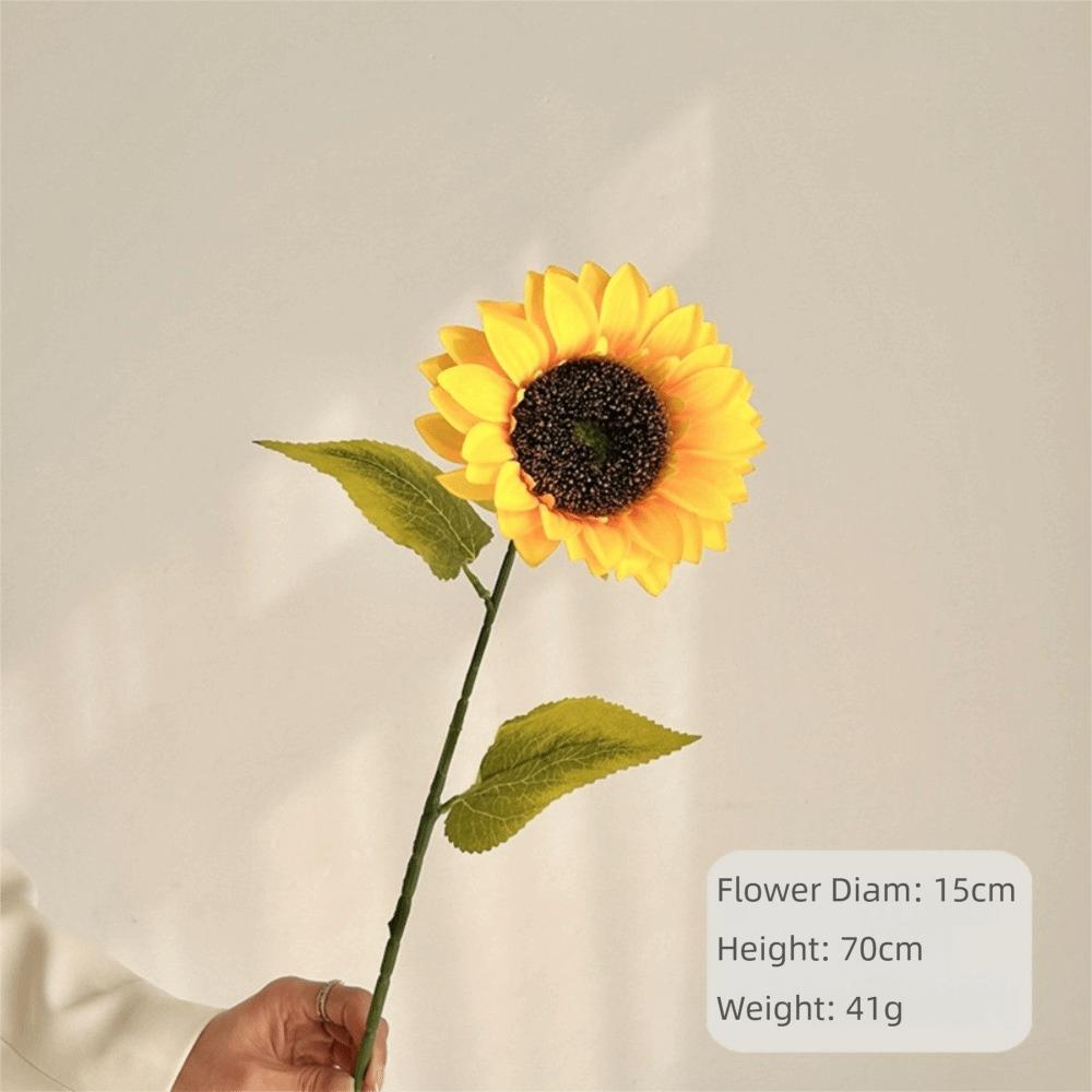 Silk Artificial Sunflower Long Stem Decorative Sunflower Fake Flowers Bouquet Table Centerpiece
