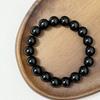 Men’s Agate Beaded Bracelet Natural Stone 12mm Round Beads Stretch Bangle Semi-Precious Gemstone DIY Jewelry Gifts