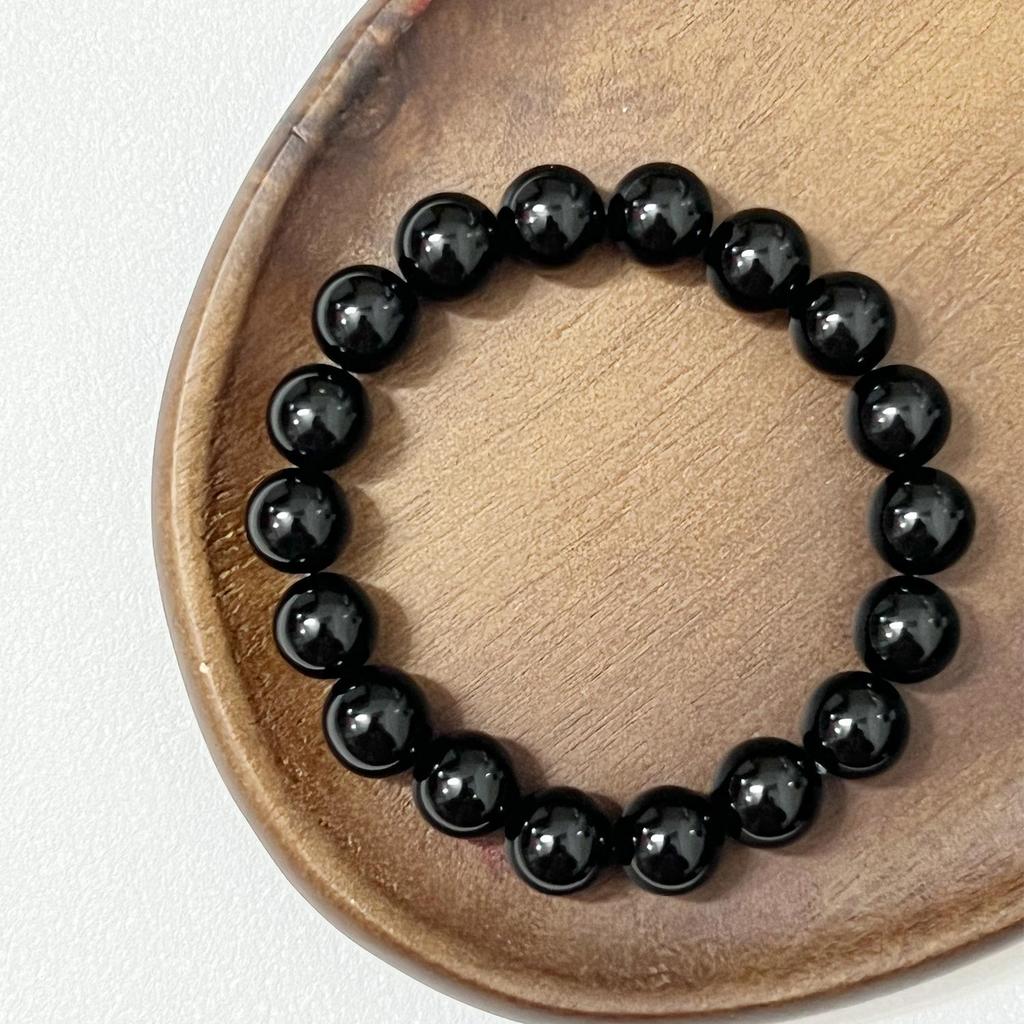 Men’s Agate Beaded Bracelet Natural Stone 12mm Round Beads Stretch Bangle Semi-Precious Gemstone DIY Jewelry Gifts