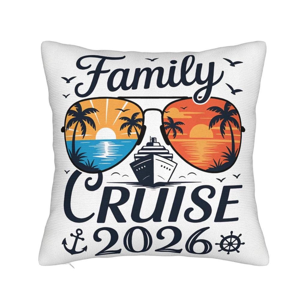 Family Cruise Pillow Cover Morden Pillow Case For Sofa Home Decoration Comfy Pillowcases Gift