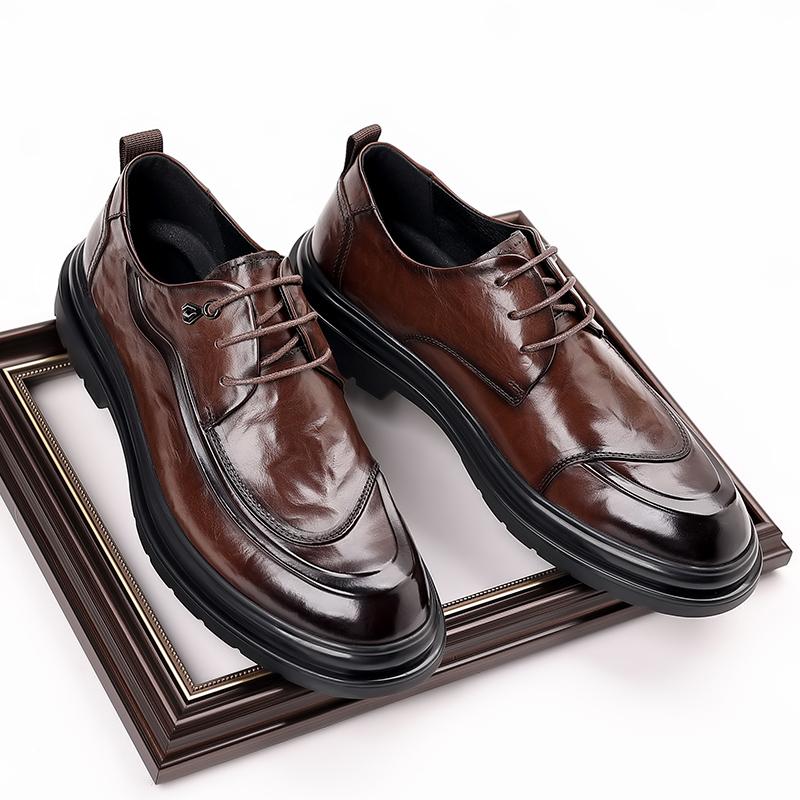 Fashion Leather Shoes For Man Genuine Leather Casual Shoes Fashion Business Oxford Shoes High Quality Designer Work Shoes