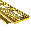 License Plate Frame, Metallic Gold, AMIO-03179